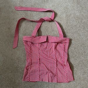 Gingham halter top